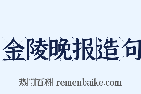 金陵晚报造句是什么意思的图片